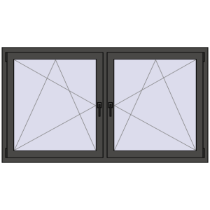Buy Tilt-and-Turn 1770x995 mm REHAU ENERGY-SAVING SYNEGO MD BASALT_GREY two-sided