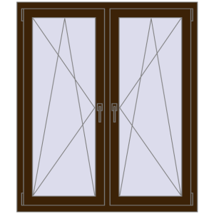 Zamów teraz Okna skrzydłowe 1155x1340 mm REHAU ENERGY-SAVING SYNEGO MD DARK_OAK dwustronny