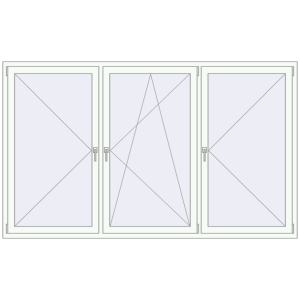 Buy Tilt-and-Turn 2500x1500 mm REHAU OPTIMUM EURO-DESIGN 70 CHOCOLATE_BROWN external