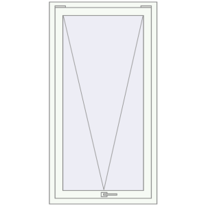 Buy Tilt-and-Turn 800x1500 mm REHAU RENOVATION EURO 70 RAL 9016 Traffic white two-sided
