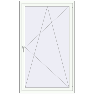 Buy Tilt-and-Turn 975x1700 mm REHAU ENERGY-SAVING SYNEGO MD RAL 9016 Traffic white two-sided