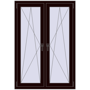 Zamów teraz Okna skrzydłowe 1035x1460 mm REHAU ENERGY-SAVING SYNEGO MD CHOCOLATE_BROWN dwustronny