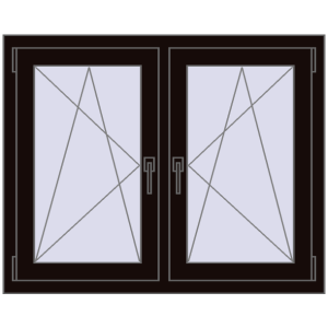 Zamów teraz Okna skrzydłowe 1065x830 mm REHAU ENERGY-SAVING SYNEGO MD BLACK_BROWN dwustronny