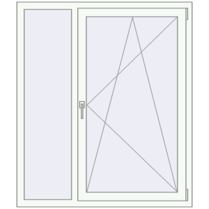 Buy Tilt-and-Turn 1200x1400 mm REHAU OPTIMUM EURO-DESIGN 70 RAL 9016 Traffic white two-sided
