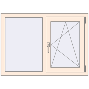 Zamów teraz Okna skrzydłowe 1050x750 mm REHAU OPTIMUM EURO-DESIGN 70 CREAME_WHITE_50L-2 dwustronny