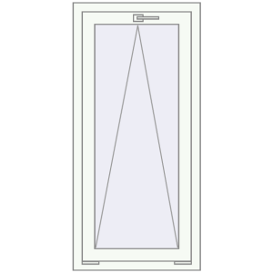 Buy Tilt-and-Turn 590x1240 mm REHAU OPTIMUM EURO-DESIGN 70 RAL 9016 Traffic white two-sided