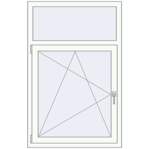 Buy Tilt-and-Turn 900x1400 mm REHAU ENERGY-SAVING SYNEGO MD RAL 9016 Traffic white two-sided