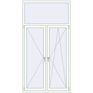 Buy Tilt-and-Turn 1200x2300 mm KORSA OPTIMUM REHAU EURO 70