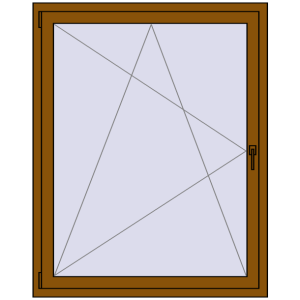 Buy Tilt-and-Turn 1200x1400 mm REHAU OPTIMUM EURO-DESIGN 70 GOLDEN OAK two-sided