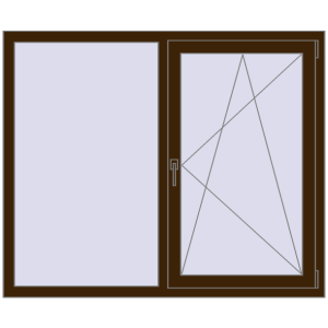 Zamów teraz Okna skrzydłowe 1450x1200 mm EPSILON OPTIMA DARK_OAK dwustronny