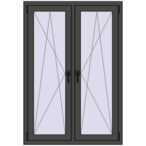 Zamów teraz Okna skrzydłowe 1035x1460 mm REHAU ENERGY-SAVING SYNEGO MD BASALT_GREY dwustronny