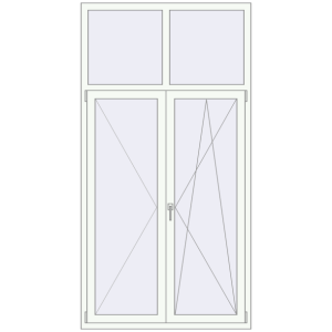 Buy Tilt-and-Turn 1200x2300 mm KORSA OPTIMUM REHAU EURO 70