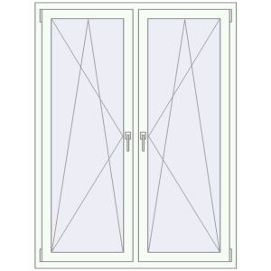 Buy Tilt-and-Turn 1300x1650 mm REHAU OPTIMUM EURO-DESIGN 70 RAL 9016 Traffic white two-sided