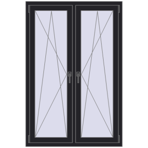 Zamów teraz Okna skrzydłowe 1050x1600 mm REHAU ENERGY-SAVING SYNEGO MD BLACK_ULTI-MATT dwustronny