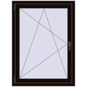 Buy Tilt-and-Turn 900x1200 mm REHAU ENERGY-SAVING SYNEGO MD BLACK_BROWN two-sided
