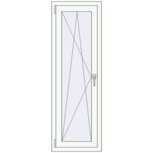 Buy Tilt-and-Turn 500x1500 mm REHAU OPTIMUM EURO-DESIGN 70 RAL 9016 Traffic white two-sided