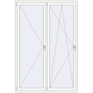 Buy Tilt-and-Turn 1500x2200 mm REHAU OPTIMUM EURO-DESIGN 70 ANTHRACITE_GREY_STRUKTURAL external