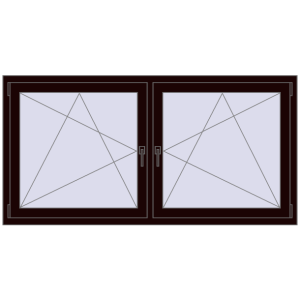 Zamów teraz Okna skrzydłowe 1815x905 mm REHAU ENERGY-SAVING SYNEGO MD CHOCOLATE_BROWN dwustronny