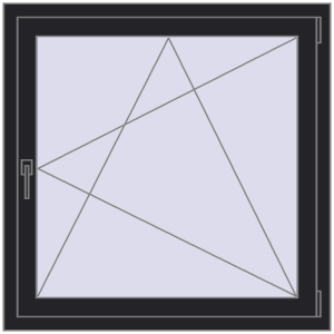 Buy Tilt-and-Turn 1000x1000 mm REHAU ENERGY-SAVING SYNEGO MD BLACK_ULTI-MATT two-sided