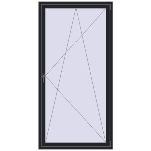 Buy Tilt-and-Turn 1100x2200 mm REHAU ENERGY-SAVING SYNEGO MD BLACK_ULTI-MATT two-sided