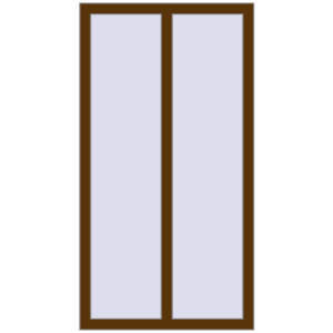 Buy Tilt-and-Turn 800x1500 mm REHAU OPTIMUM EURO-DESIGN 70 WALNUT two-sided