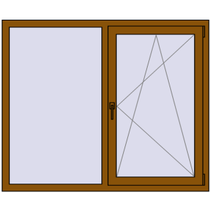 Zamów teraz Okna skrzydłowe 1450x1200 mm CLASICTHERM 70 GOLDEN OAK dwustronny