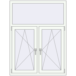 Buy Tilt-and-Turn 1100x1450 mm REHAU OPTIMUM EURO-DESIGN 70 RAL 9016 Traffic white two-sided