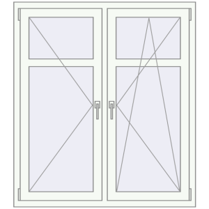 Buy Tilt-and-Turn 1200x1350 mm REHAU OPTIMUM EURO-DESIGN 70 RAL 9016 Traffic white two-sided