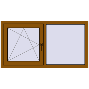 Buy Tilt-and-Turn 1300x700 mm REHAU OPTIMUM EURO-DESIGN 70 GOLDEN OAK two-sided