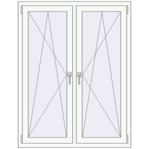 Okno plastikowe 1050x1460 mm Dwuskrzydłowe. Widok od środka Zamów teraz Okna skrzydłowe 1050x1460 mm REHAU ENERGY-SAVING SYNEGO MD CHOCOLATE_BROWN zewnętrzny