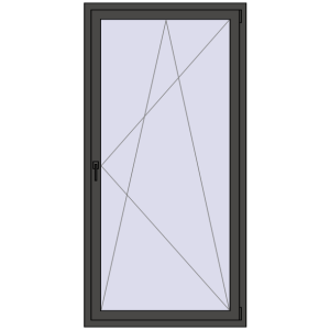 Buy Tilt-and-Turn 1000x2000 mm REHAU ENERGY-SAVING SYNEGO MD BASALT_GREY two-sided