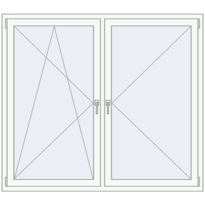Buy Tilt-and-Turn 1700x1500 mm REHAU OPTIMUM EURO-DESIGN 70 RAL 9016 Traffic white two-sided