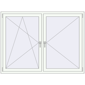 Buy Tilt-and-Turn 1700x1260 mm REHAU ENERGY-SAVING SYNEGO MD RAL 9016 Traffic white two-sided