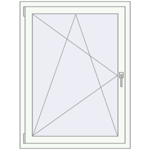 Buy Tilt-and-Turn 900x1200 mm REHAU OPTIMUM EURO-DESIGN 70 RAL 9016 Traffic white two-sided