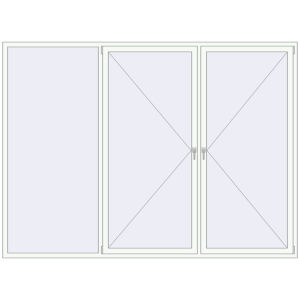 Buy Tilt-and-Turn 3000x2200 mm REHAU ENERGY-SAVING SYNEGO MD ANTHRACITE_GREY_STRUKTURAL external
