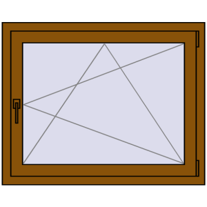 Buy Tilt-and-Turn 1000x800 mm REHAU OPTIMUM EURO-DESIGN 70 GOLDEN OAK two-sided