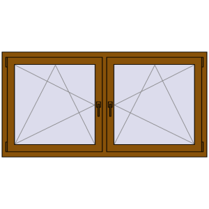 Zamów teraz Okna skrzydłowe 1680x830 mm REHAU ENERGY-SAVING SYNEGO MD GOLDEN OAK dwustronny