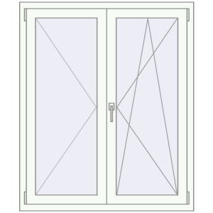 Buy Tilt-and-Turn 1100x1320 mm REHAU OPTIMUM EURO-DESIGN 70 ANTHRACITE_GREY_STRUKTURAL external