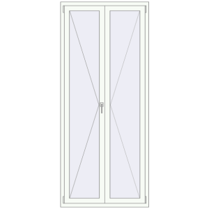 Buy Tilt-and-Turn 1000x2320 mm REHAU ENERGY-SAVING SYNEGO MD RAL 9016 Traffic white two-sided