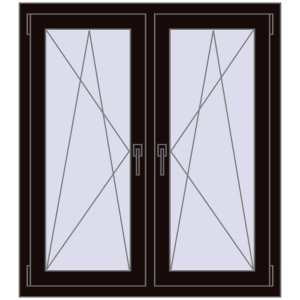 Okno plastikowe 1020x1130 mm Dwuskrzydłowe. Widok od środka Zamów teraz Okna skrzydłowe 1020x1130 mm REHAU ENERGY-SAVING SYNEGO MD BLACK_BROWN dwustronny