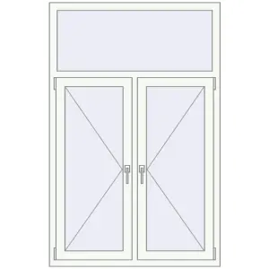 Buy Tilt-and-Turn 1100x1700 mm REHAU OPTIMUM EURO-DESIGN 70 RAL 9016 Traffic white two-sided