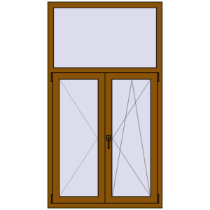 Buy Tilt-and-Turn 1000x1800 mm REHAU OPTIMUM EURO-DESIGN 70 GOLDEN OAK two-sided