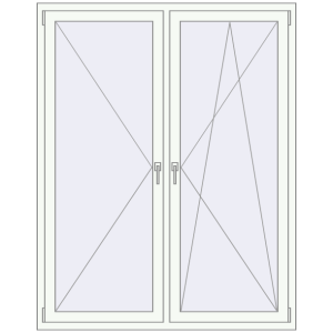Buy Tilt-and-Turn 1350x1780 mm REHAU OPTIMUM EURO-DESIGN 70 GOLDEN OAK external