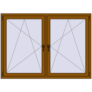 Zamów teraz Okna skrzydłowe 1665x1220 mm REHAU ENERGY-SAVING SYNEGO MD GOLDEN OAK dwustronny