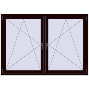 Buy Tilt-and-Turn 1755x1235 mm REHAU ENERGY-SAVING SYNEGO MD CHOCOLATE_BROWN two-sided