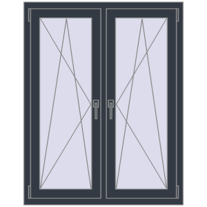 Zamów teraz Okna skrzydłowe 1020x1280 mm REHAU ENERGY-SAVING SYNEGO MD ANTHRACITE_GREY_STRUKTURAL dwustronny