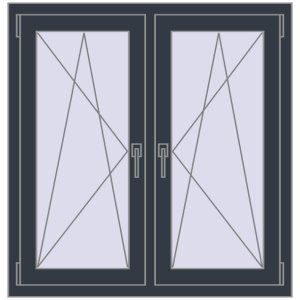 Zamów teraz Okna skrzydłowe 1020x1040 mm REHAU ENERGY-SAVING SYNEGO MD ANTHRACITE_GREY_STRUKTURAL dwustronny