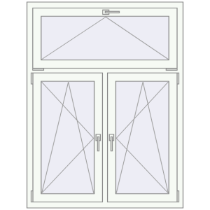 Buy Tilt-and-Turn 1100x1450 mm REHAU OPTIMUM EURO-DESIGN 70 RAL 9016 Traffic white two-sided