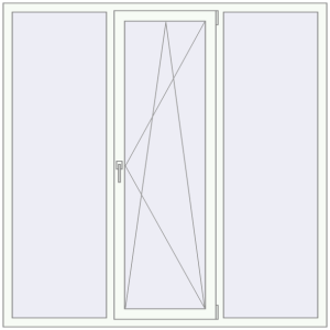 Buy Tilt-and-Turn 1800x1800 mm REHAU ENERGY-SAVING SYNEGO MD RAL 9016 Traffic white two-sided