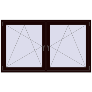 Buy Tilt-and-Turn 1770x1025 mm REHAU ENERGY-SAVING SYNEGO MD CHOCOLATE_BROWN two-sided